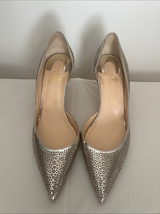 Christian Louboutin Shoes - Christian Louboutin Leather Lasercut Accents D'Orsay Pumps